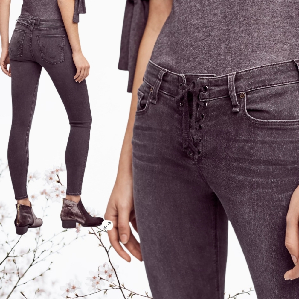 Anthropologie🦋 Lace-up Mid-Rise Skinny🦋 Size 28